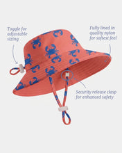Load image into Gallery viewer, Swim Sunhat Pirate Mud Crabs UPF 50+