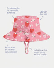 Load image into Gallery viewer, Swim Sunhat Twinkle Strawberry UPF 50+