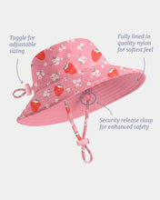 Load image into Gallery viewer, Swim Sunhat Twinkle Strawberry UPF 50+