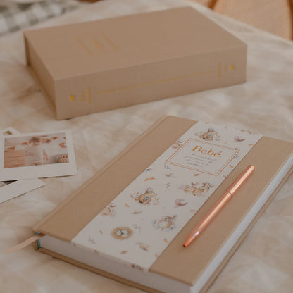 Bebé Baby Book With Keepsake Box And Pen