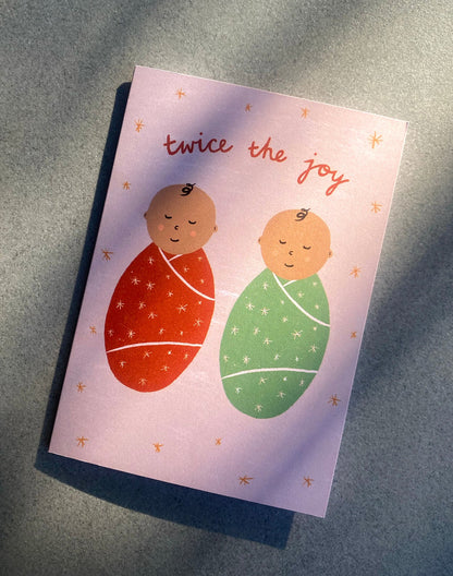 Twins! New Baby Card