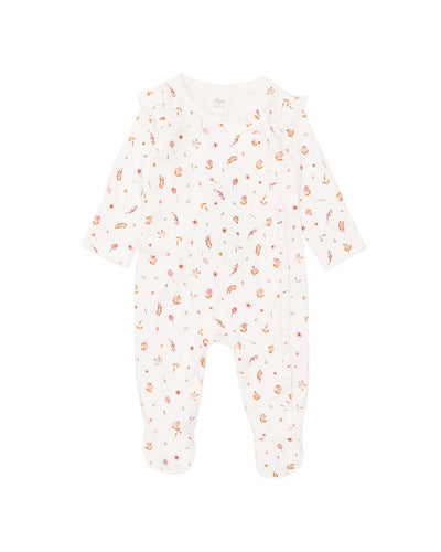 Billie Ditsy Floral Organic LS Zipsuit