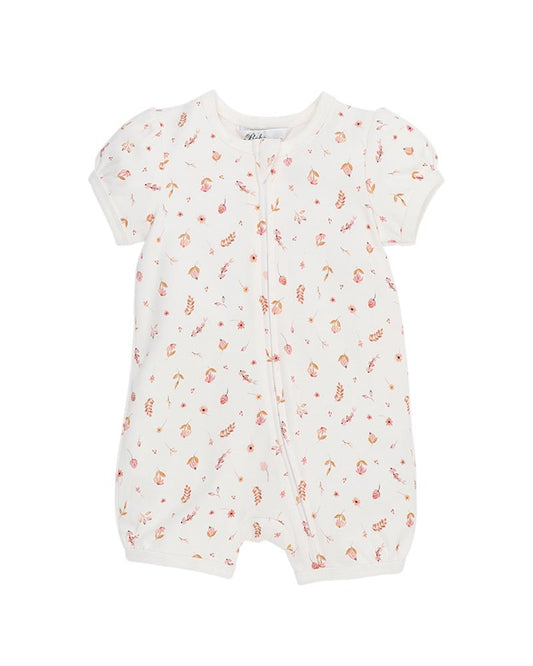 Billie Ditsy Floral Organic SS Zipsuit SIZE 0-3M and 6-12M