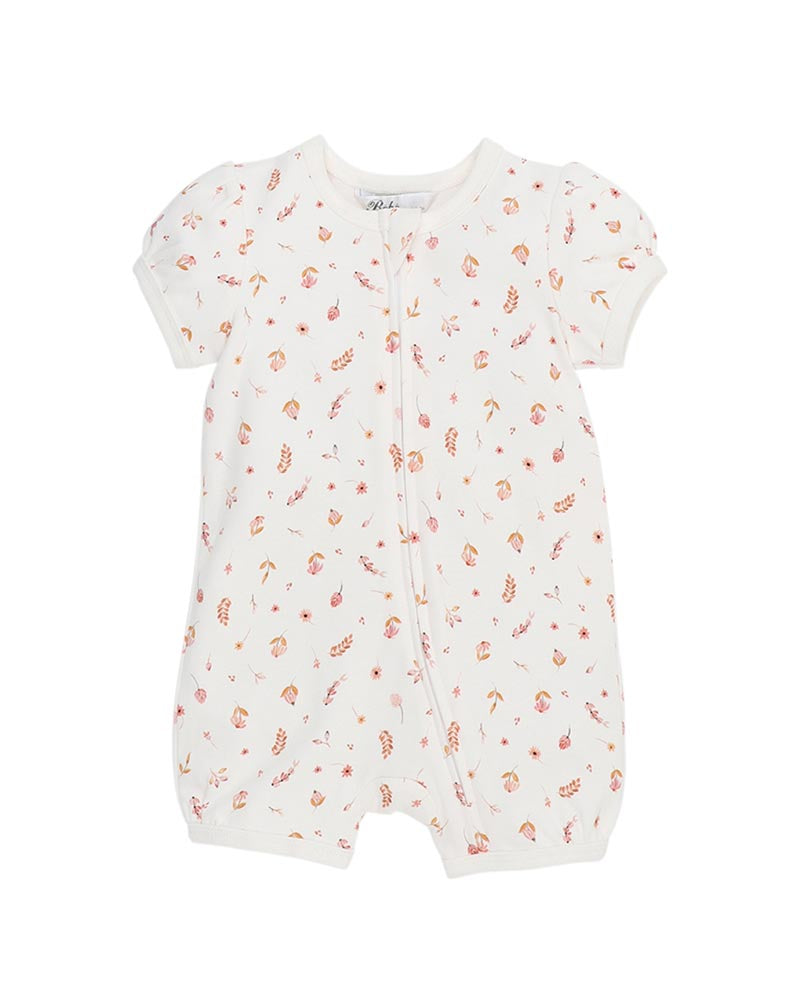 Billie Ditsy Floral Organic SS Zipsuit