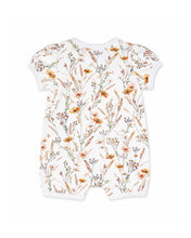 Load image into Gallery viewer, Taylor Organic Floral SS Zip Romper
