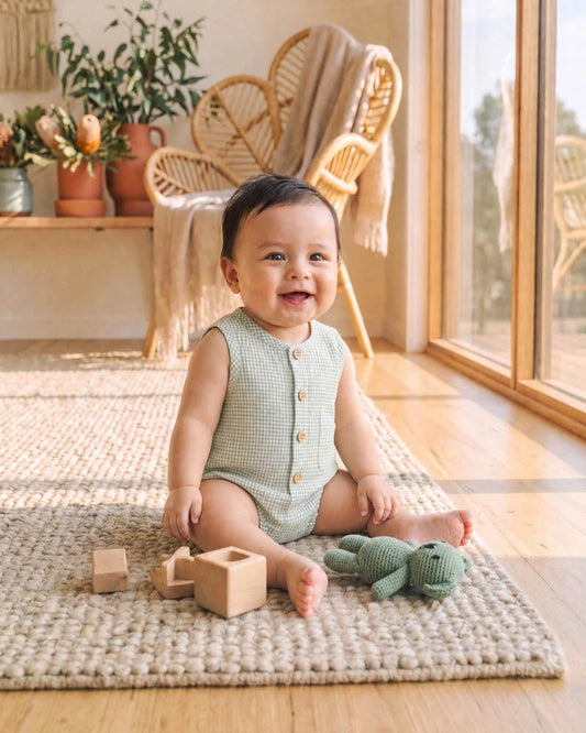 Scout Check Button Up Bodysuit