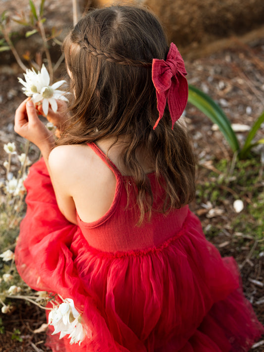 Cotton Bow | Christmas Red