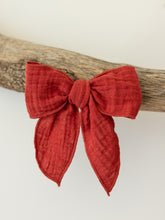 Load image into Gallery viewer, Cotton Bow | Christmas Red