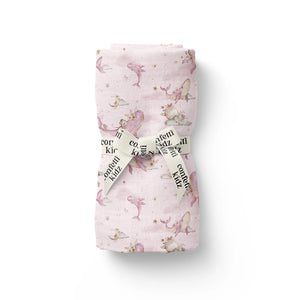 Whimsical Whale | Organic Muslin Swaddle