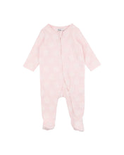 Load image into Gallery viewer, Pink Flower Jacquard LS Onesie
