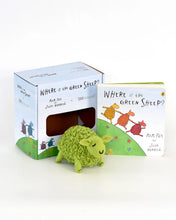 Load image into Gallery viewer, Where Is The Green Sheep? Large Green Sheep Toy and Book Set