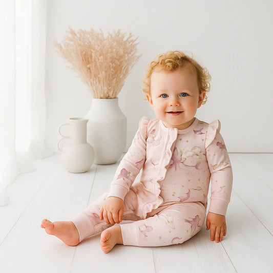 Whimsical Whale - Bamboo Zipsuit