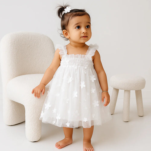 Floral Tulle Party Dress - Snow White