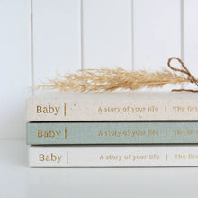 Load image into Gallery viewer, Oatmeal Linen Baby Memory Book