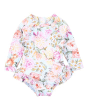 Load image into Gallery viewer, Evelyn Print LS Sunsuit SIZE 0-3M