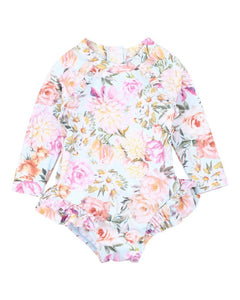 Evelyn Print LS Sunsuit SIZE 0-3M