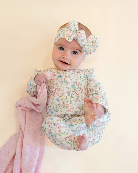 Bonnie Organic LS Zip Romper