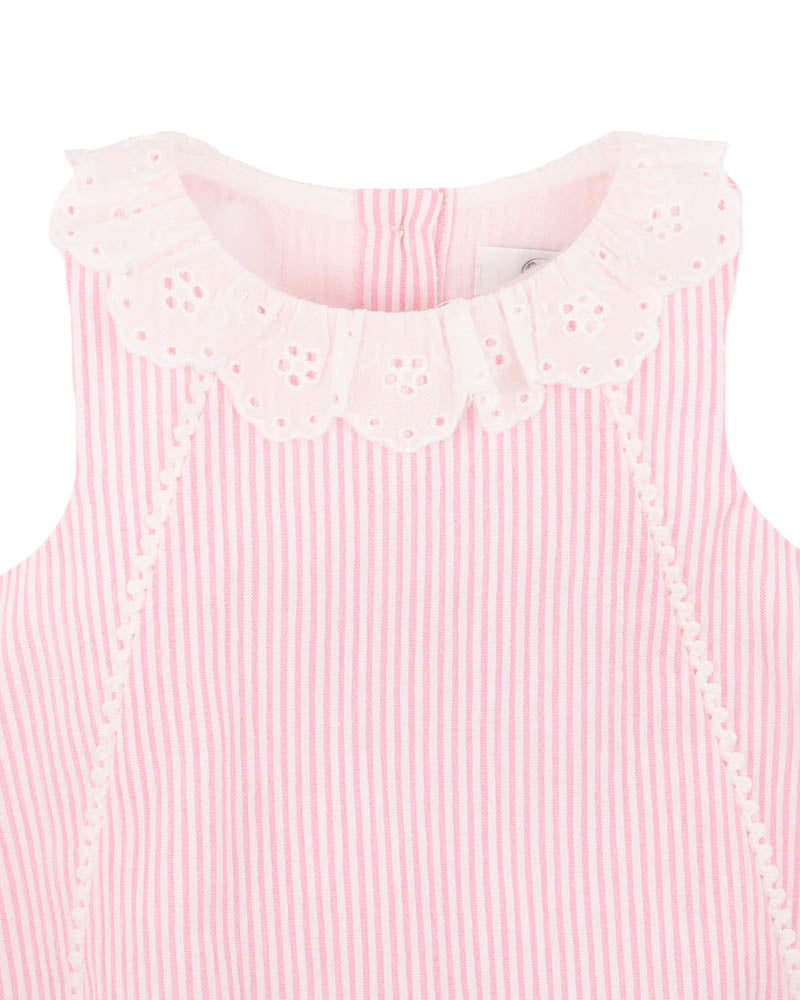 Willa Stripe Lace Collar Bodysuit