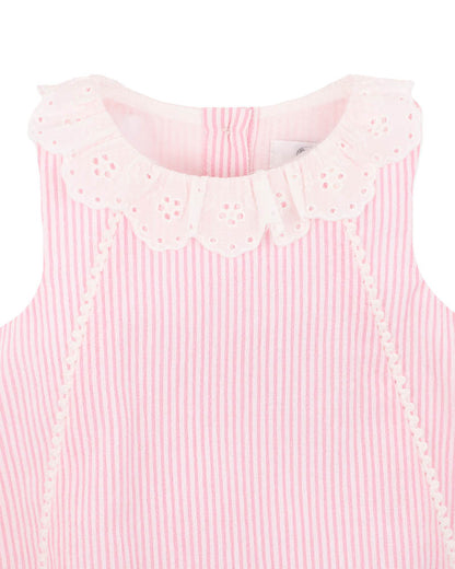 Willa Stripe Lace Collar Bodysuit