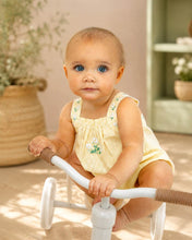 Load image into Gallery viewer, Libby Check Romper w Emb. Straps