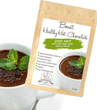 Load image into Gallery viewer, Healthy Hot Chocolate | Choc Mint with Raw Dark Choc, Maca &amp; Millet | Lactation Hot Chocolate
