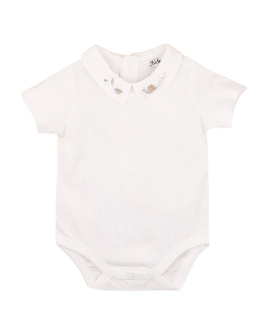 Evan Embroidered Collared Bodysuit