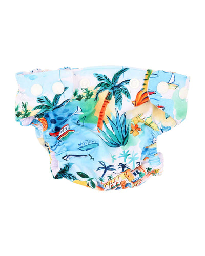 Luca Print Aqua Nappy