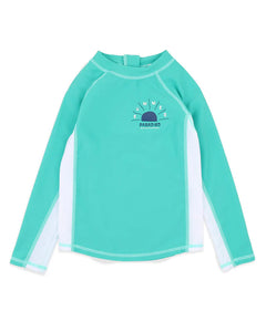 Teal Green LS Rash Top