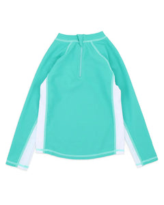 Teal Green LS Rash Top