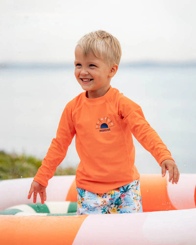 Burnt Orange LS Rash Top