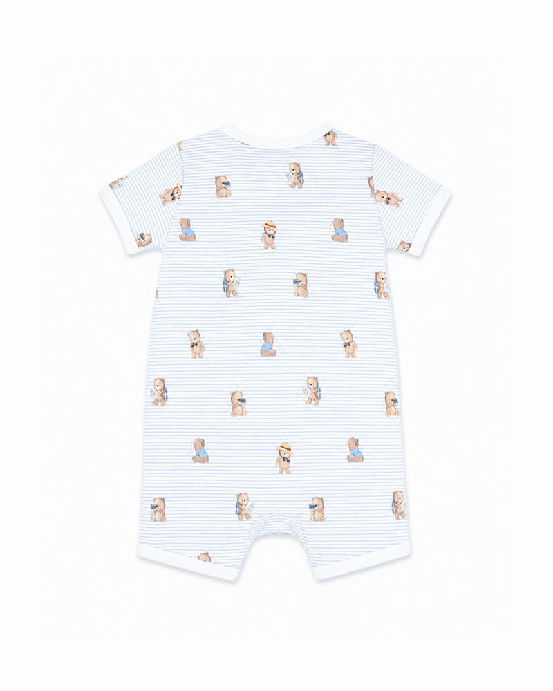 Brady Stripe Organic SS Zip Romper