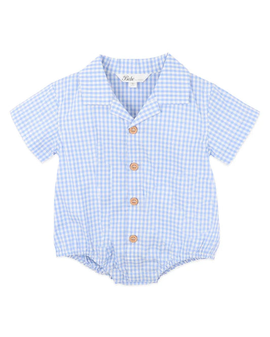 Evan Check Shirt Bodysuit