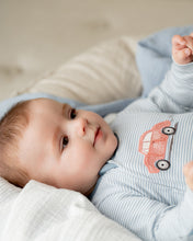 Load image into Gallery viewer, Alvin Stripe Organic LS Zipsuit