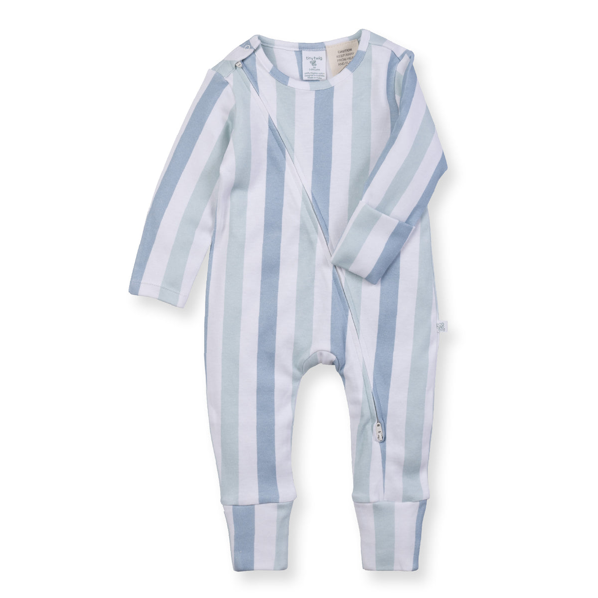 Zipsuit LS | Ocean Mist Stripes
