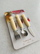 Load image into Gallery viewer, Custard Metal Cutlery Set