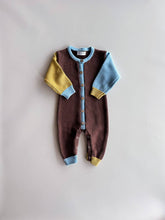 Load image into Gallery viewer, Cotton Knit Romper | Brown/Blue/Green
