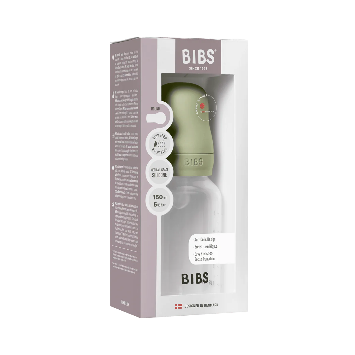 Baby Bottle BPA Free Plastic | Silicone | Sage