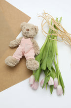 Load image into Gallery viewer, Baby Honey Bear Baby Pink Overalls