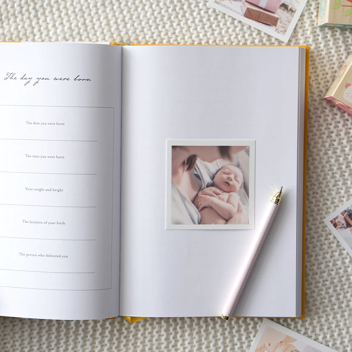 Bebé Baby Book With Keepsake Box And Pen