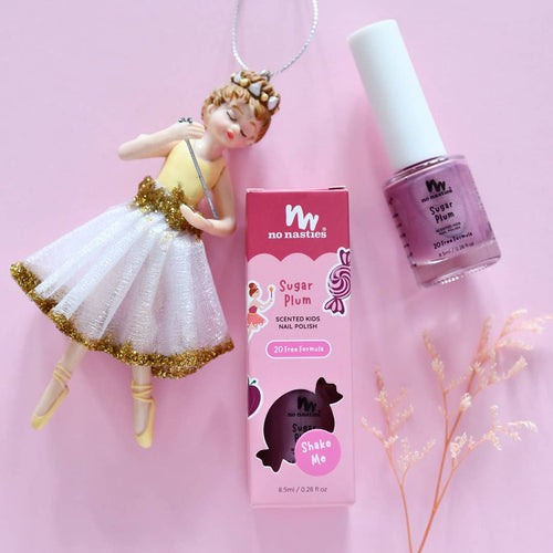 Water Based Scented Scratch Off Kids Nail Polish: Limited Edition Christmas - Sugar Plum - Pastel Plum