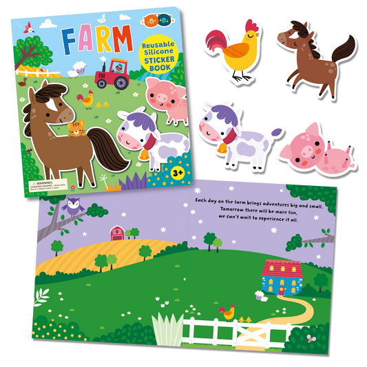 Silicone Sticker Book | Farm