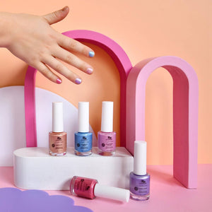 Water Based Scented Scratch Off Kids Nail Polish: Lollipop - Purple/Pink