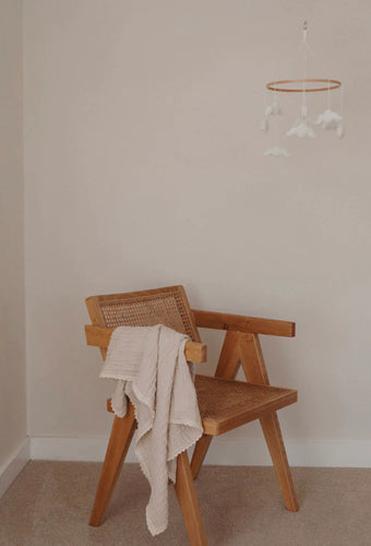 Six Ply Gauze Lace Blanket | Latte