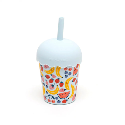 Blue Fruits Mini Smoothie Cup and Straw