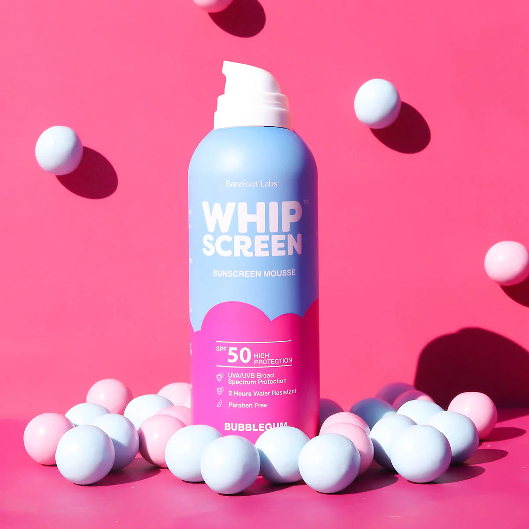 WhipScreen SPF50 Sunscreen Mousse | Bubblegum