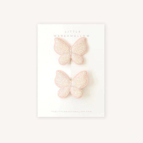 Butterfly Pigtail Set | Blush Champagne