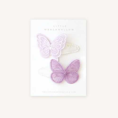 Butterfly Clip Set | Purple