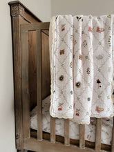 Load image into Gallery viewer, Cottage Picnic Fur Lined Cot Blanket