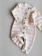 Load image into Gallery viewer, Raised Stripe Full Romper | Sweetpea