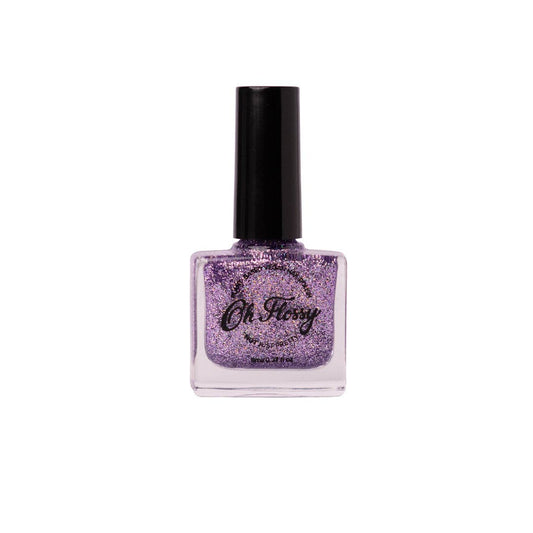 Confident - Purple Glitter Oh Flossy Nail Polish: